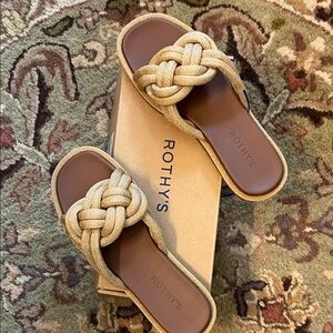 Rothy's Braided Tan Sandals